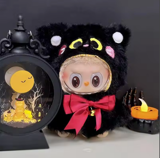 Cute Black Cat Vinyl Doll Costume (no doll)